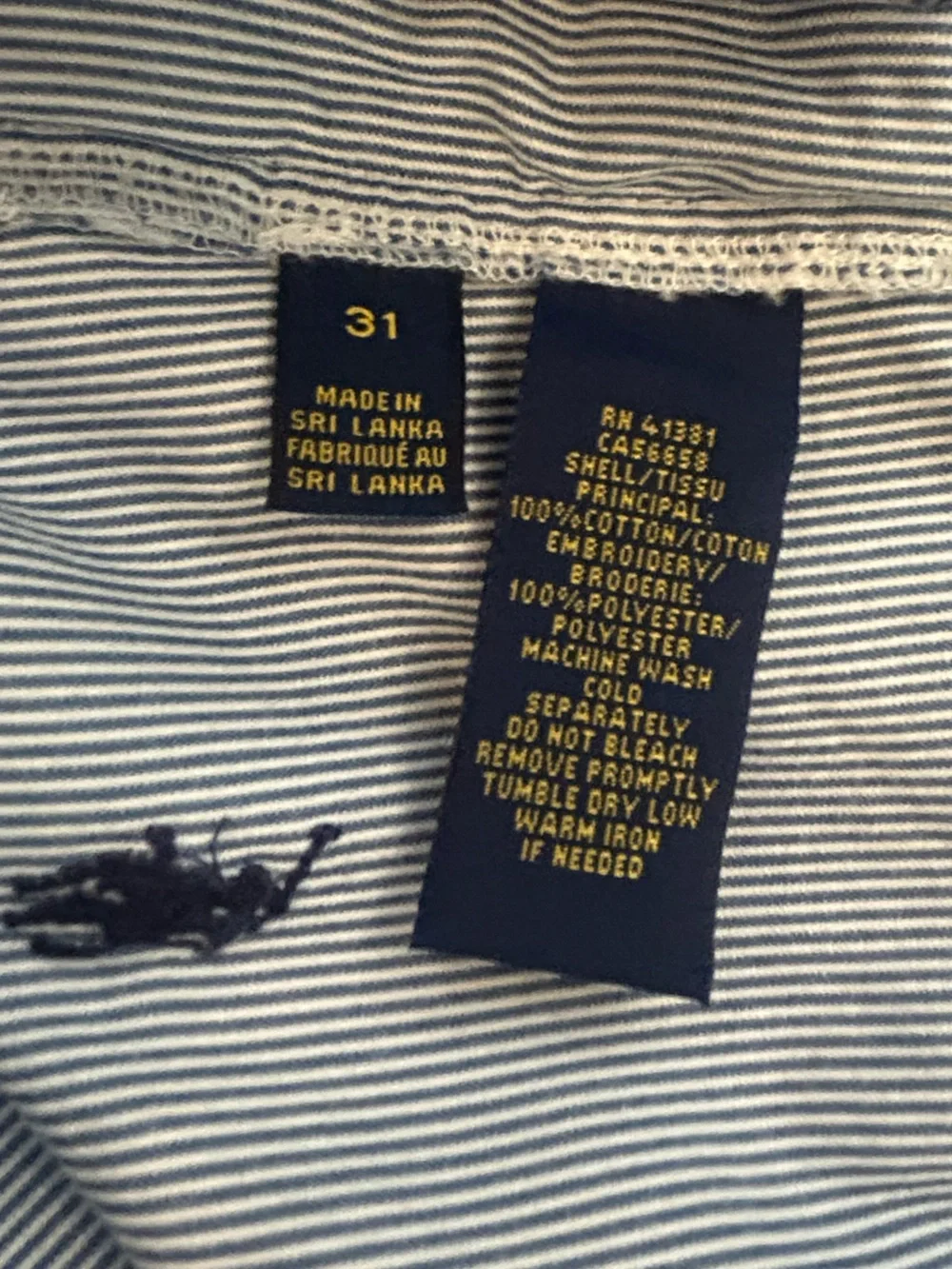Polo Ralph Lauren Classic Fit Seersucker Embroidered Pony Shorts Men’s 31